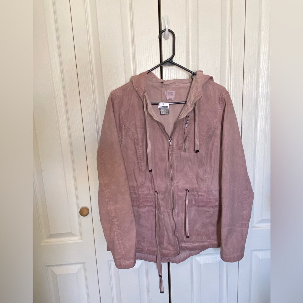 NWT Empyre Clothing Pink Acid Wash Jacket. Size Medium.